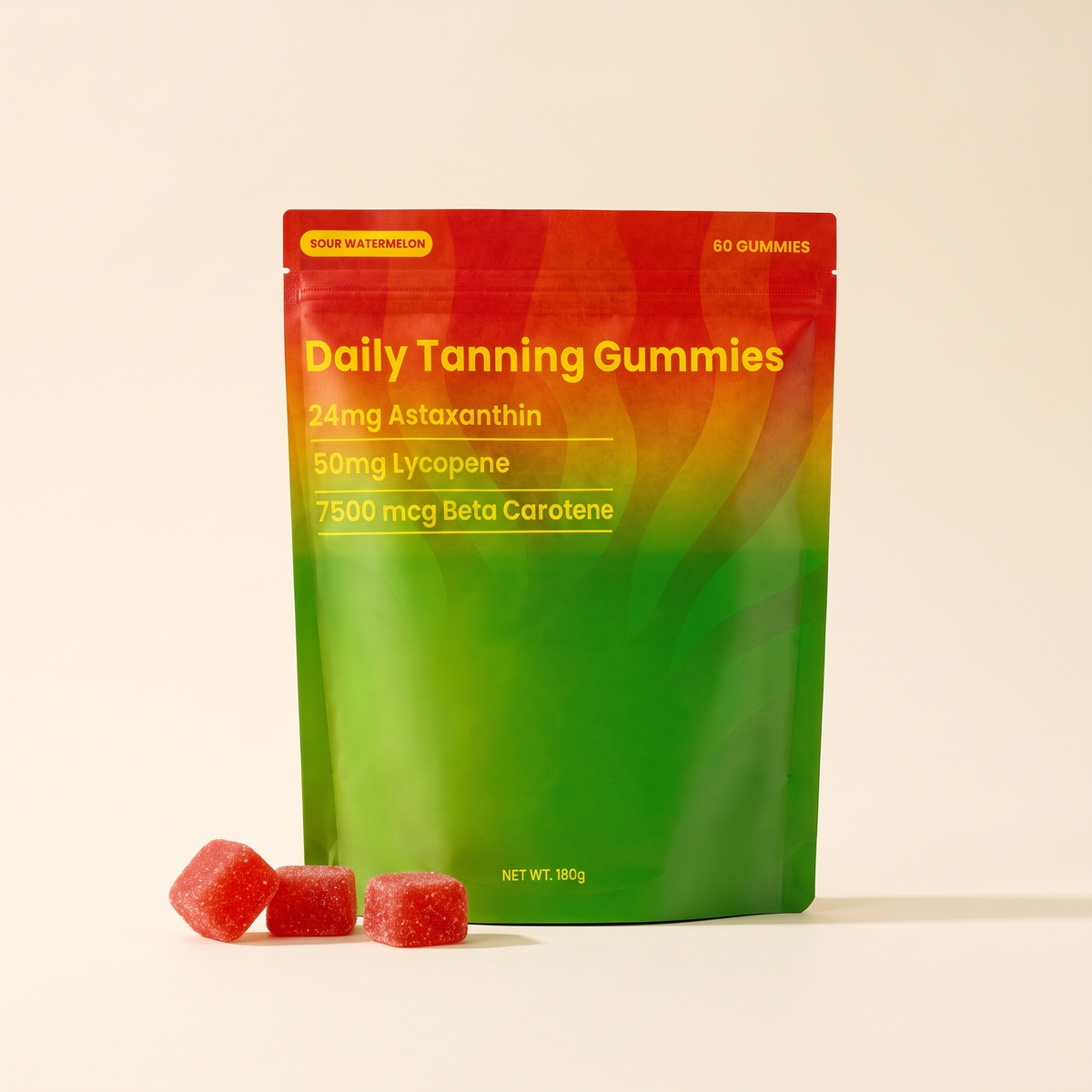 Natural Tanning Support Gummies pouch